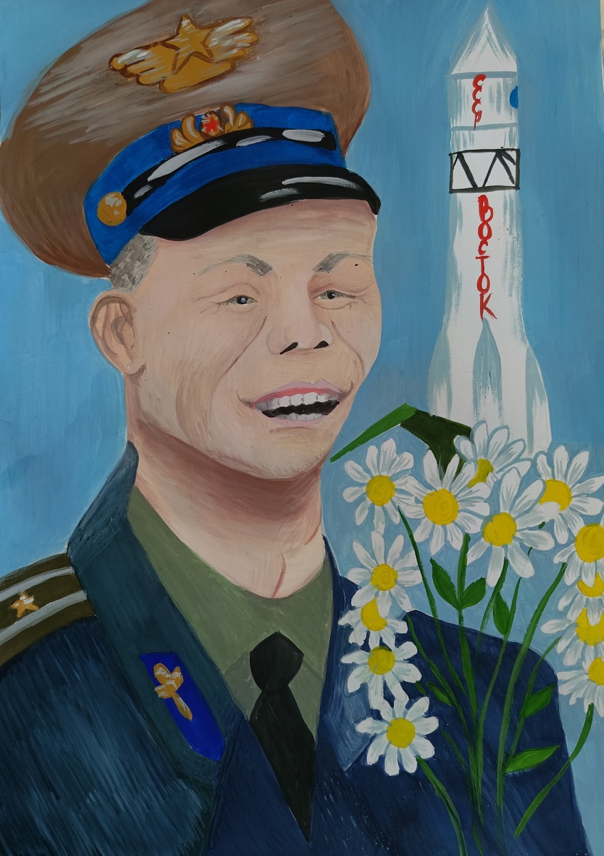 «Когда на Землю он вернулся, Закончив звездные дела, Так белозубо улыбнулся, Улыбка так была тепла...»