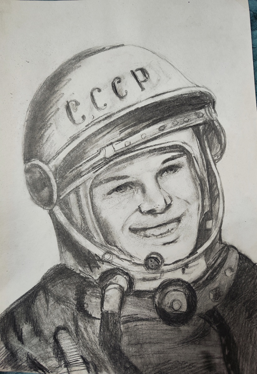 Портрет Ю.А Гагарина 